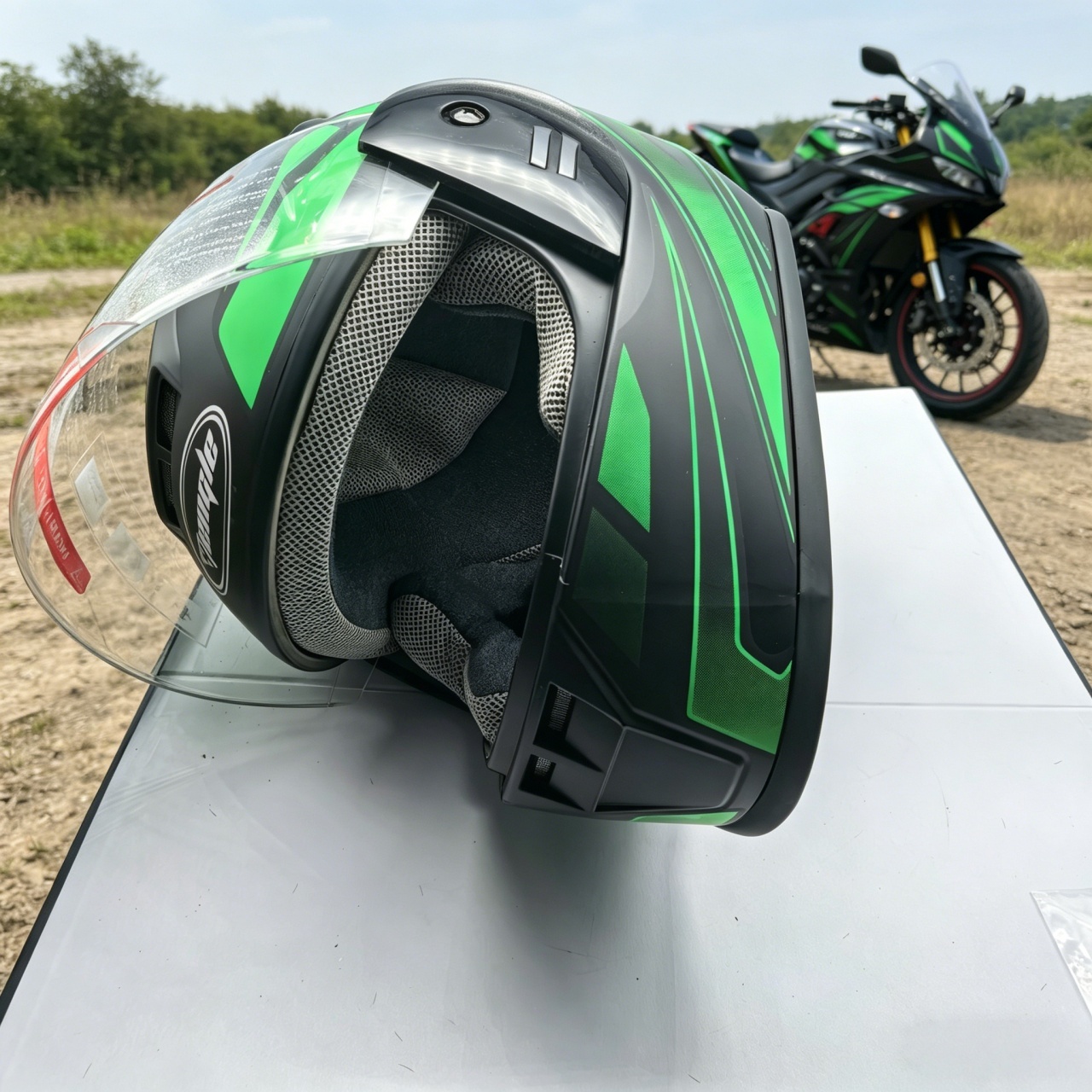 Scooter Helmet Set - Casco Integrale da Moto per Uomo