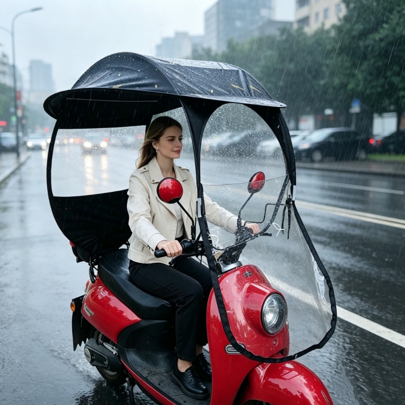 Electric Scooter Rain Cover - Parasole antivento e impermeabile per bicicletta